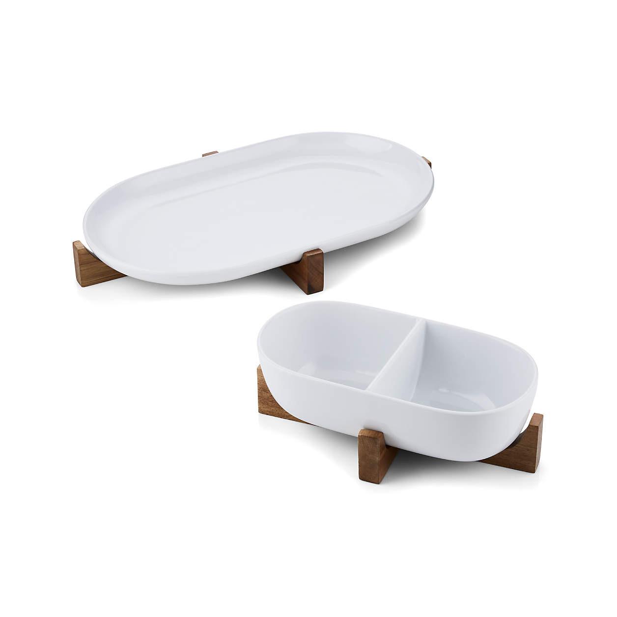 Oven-to-Table Oval Platter with Trivet + Reviews | Crate & Barrel | Crate & Barrel