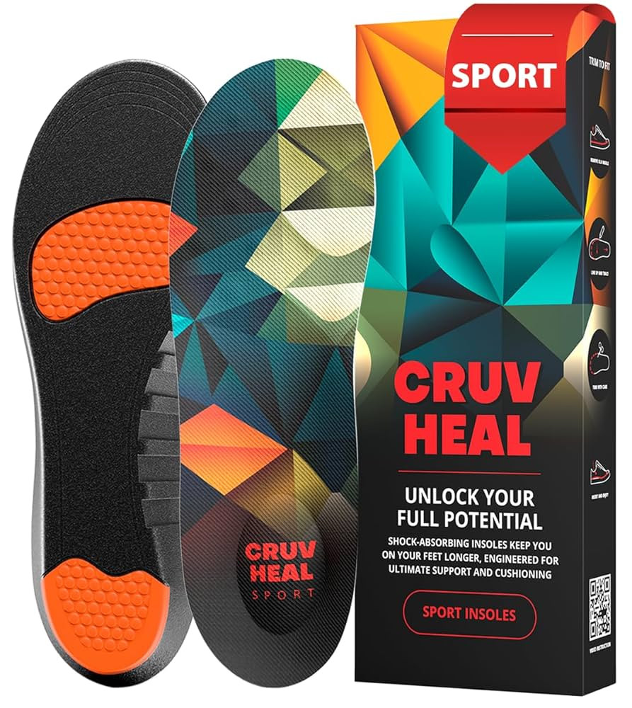 Sport Shock Absorbing Insoles - Athletic Shoe Cushioning Inserts for Men and Women - Ideal for Ac... | Amazon (US)