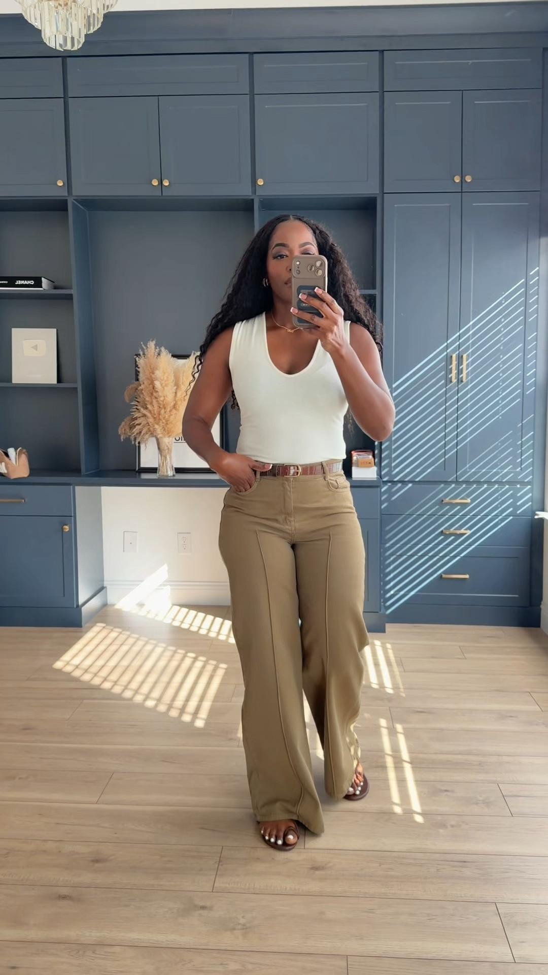 Shop this casual belted wide leg jean outfit and bodysuit. I’m wearing size 8 in the jeans and a medium in the bodysuit 🫶🏾

#LTKootd #LTKU #LTKMidsize