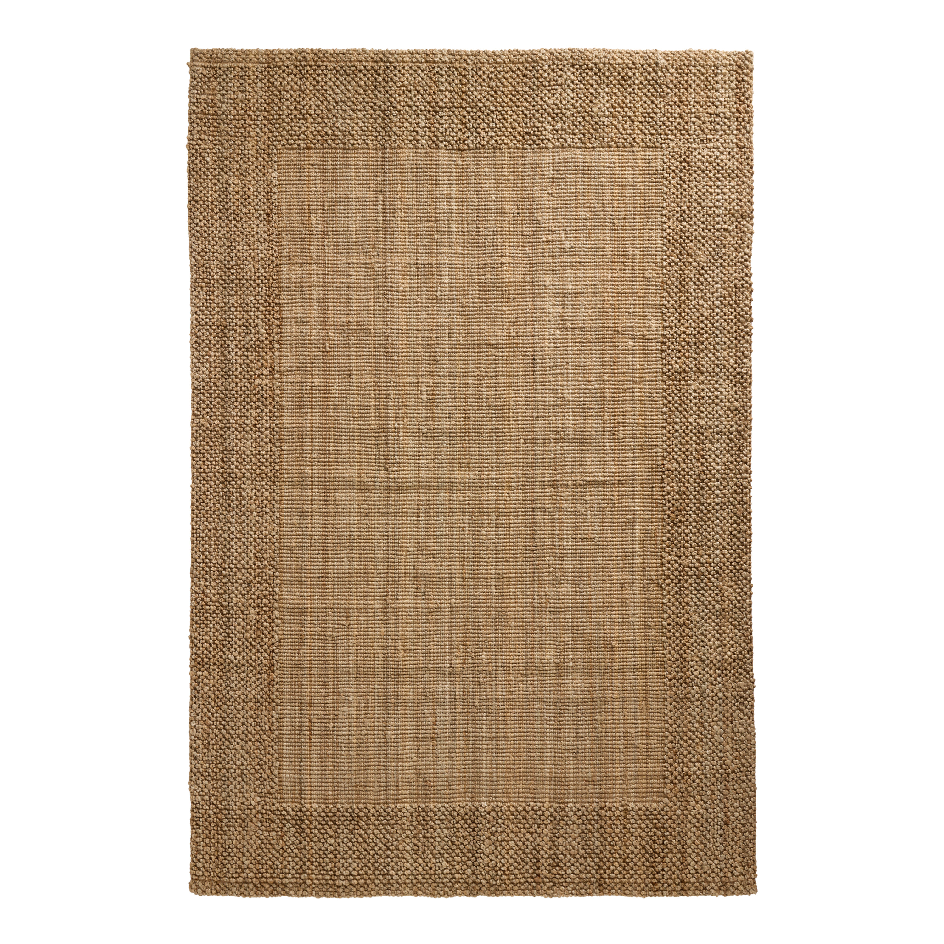 Blake Natural Basketweave Border Flatweave Jute Area Rug | World Market