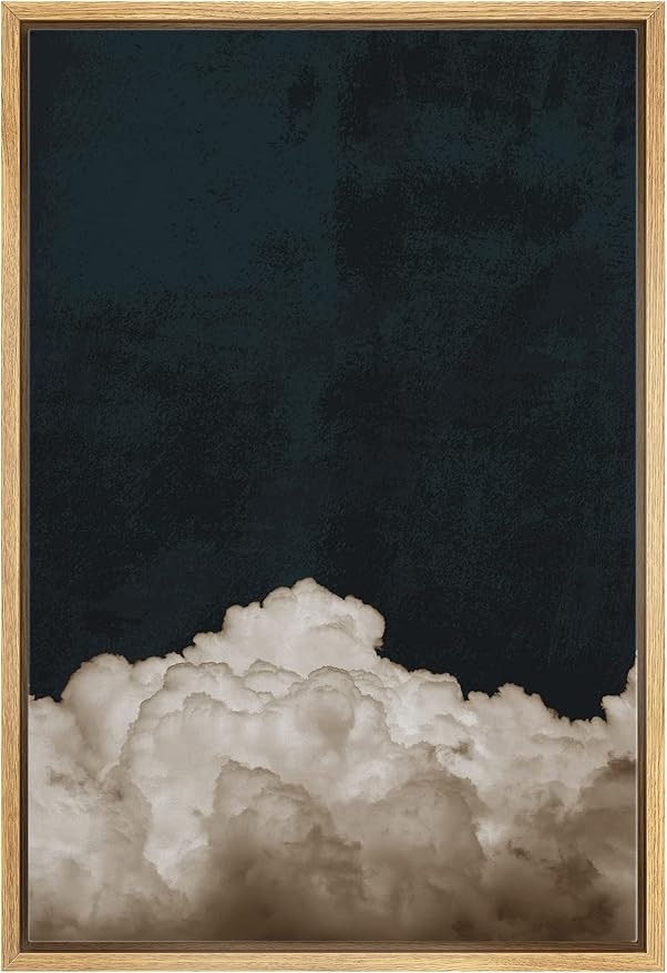 SIGNWIN Framed Canvas Print Wall Art Dark High Contrast Storm Clouds in Sky Nature Wilderness Pho... | Amazon (US)