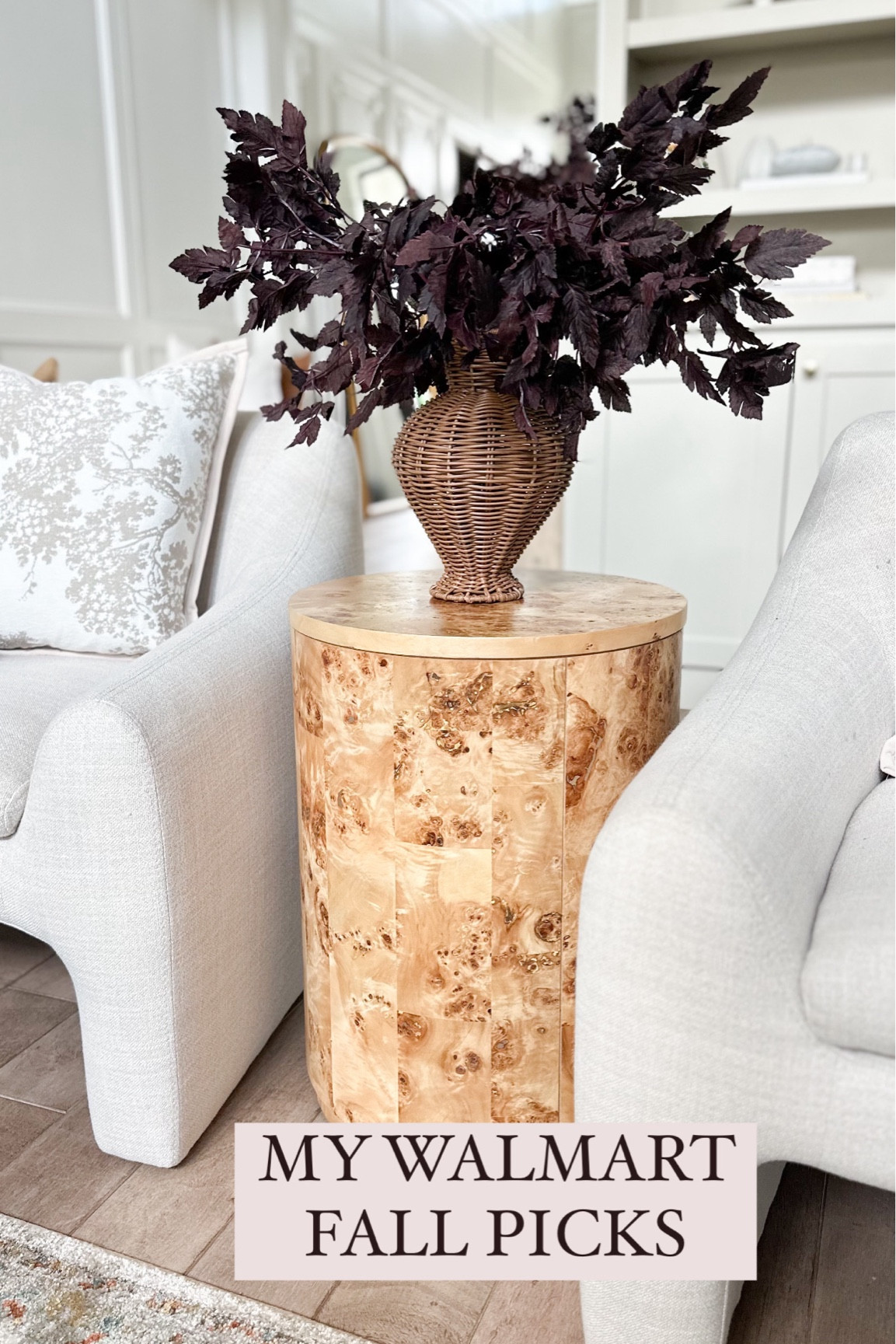 Comment SHOP! @walmart just dropped theeeee cutest fall decor collection and I couldn’t wait to share it with y’all! #walmartpartner #walmarthome Their burlwood collection is 🫶🏼🫶🏼! I paired it with these viral plum stems and the cutest vase under $15!!!!

#LTKSeasonal #LTKHome #LTKOver40