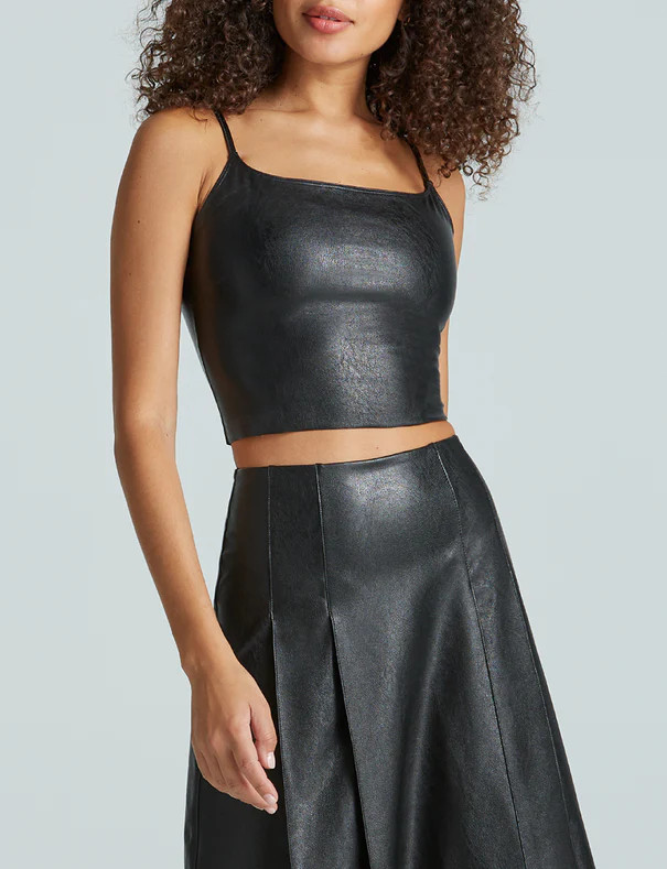 Faux Leather Cami Crop Top | Commando®