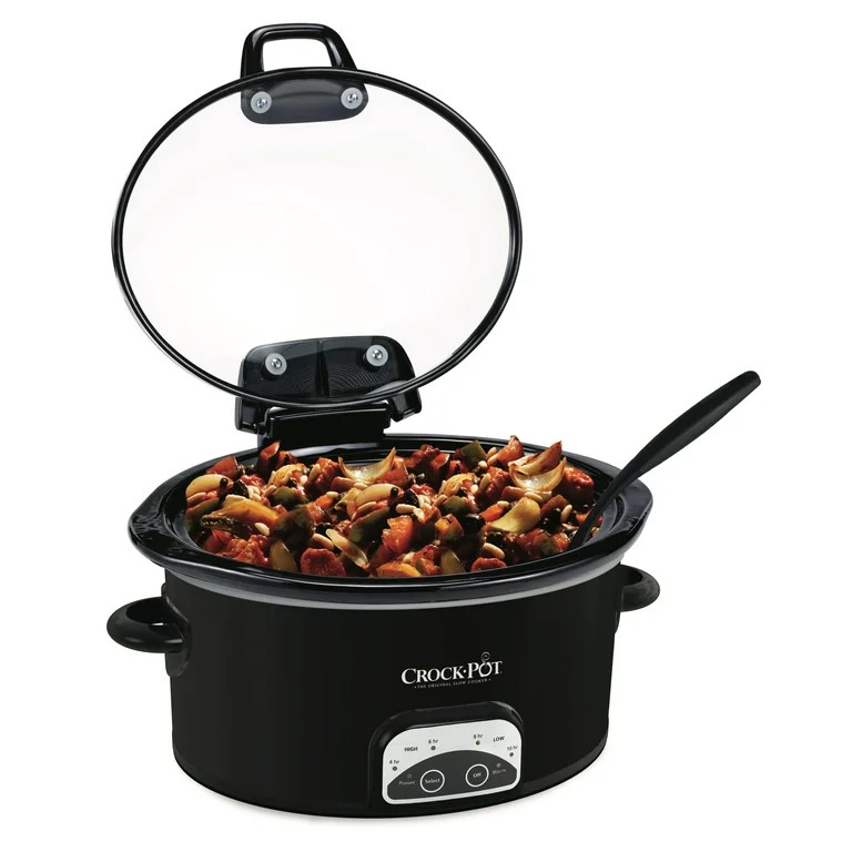 Crock-Pot 4.5 Quart Lift & Serve Programmable Slow Cooker, Black | Walmart (US)
