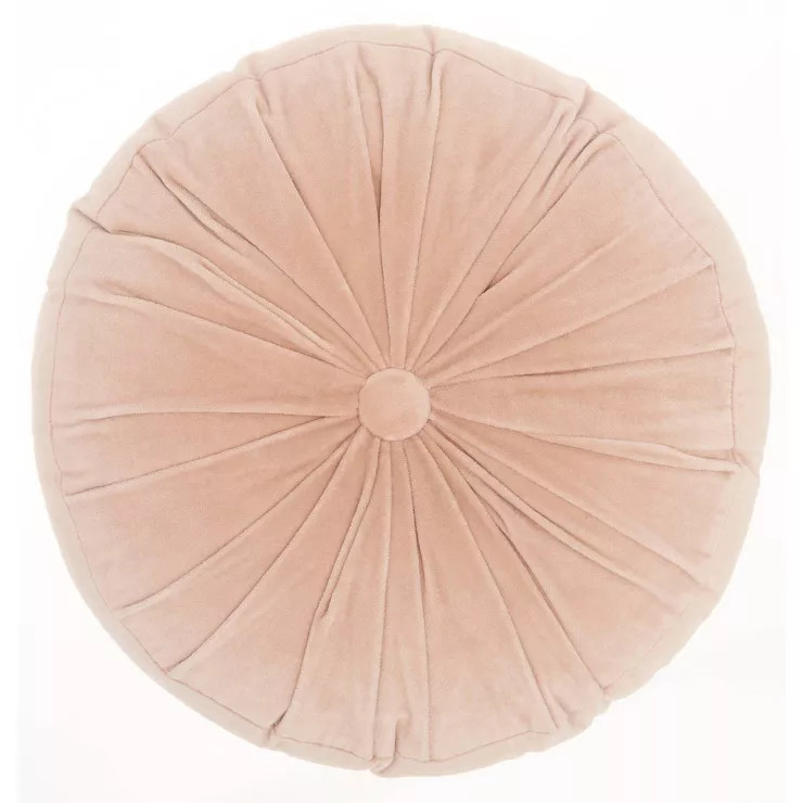 16" Ruched Velvet Round Throw Pillow - Mina Victory | Target