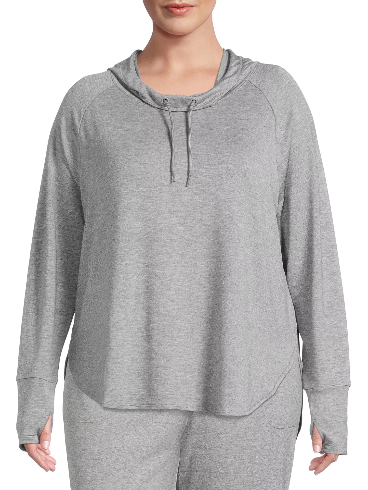 Athletic works women's online athleisure mock neck hoodie