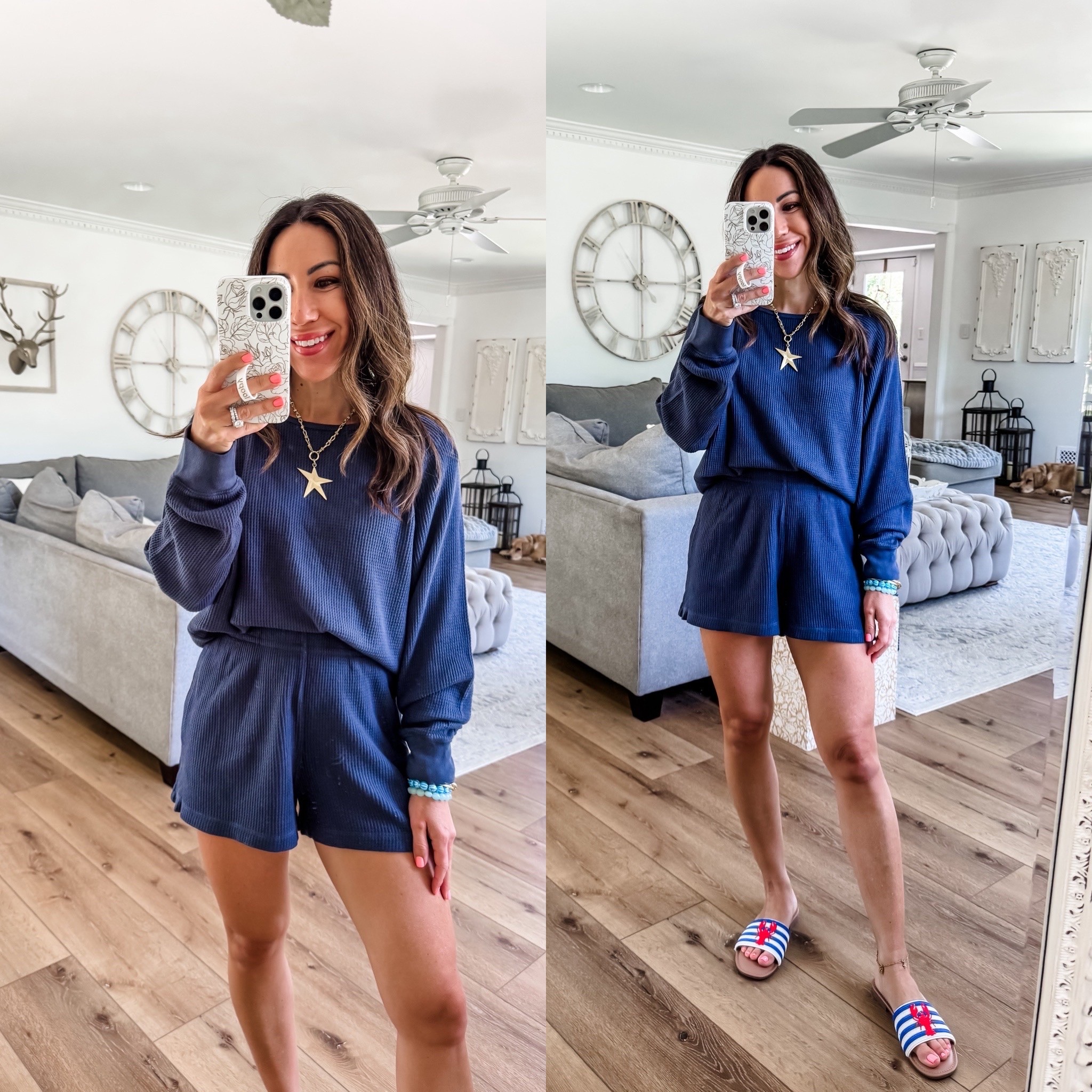 Small top. Small shorts, but need XS. Sandals TTS. Target style.

#LTKOver40