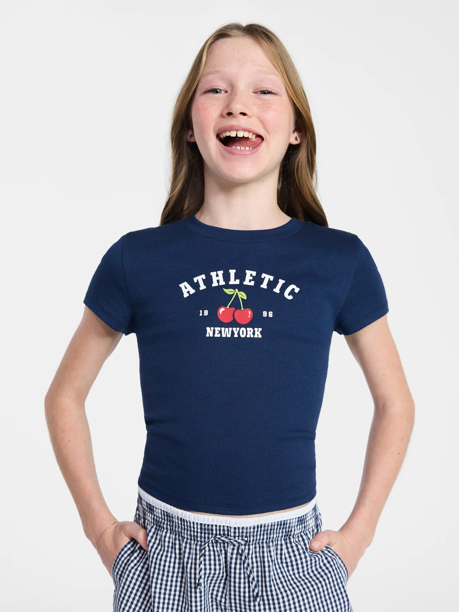 Weekend Academy Girls Graphic Baby Tee with Short Sleeves, Sizes 4-18 | Walmart (US)