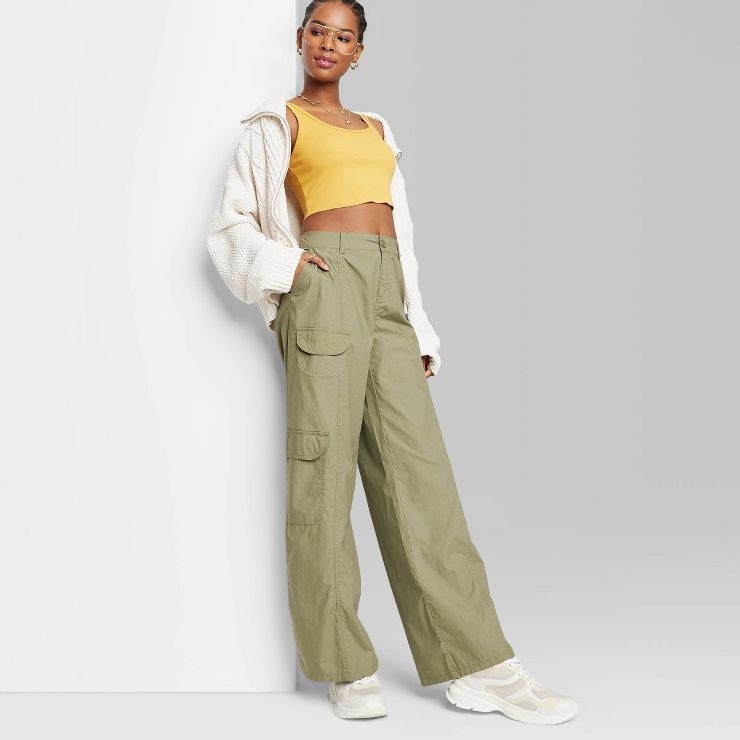 Women's Low-Rise Wide Leg Cargo Pants - Wild Fable™ | Target