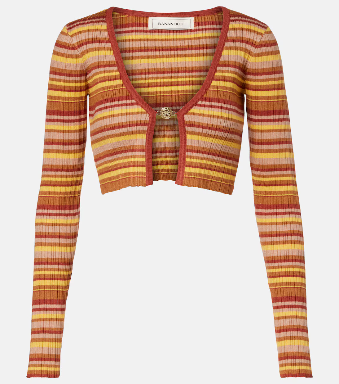 Ann ribbed-knit striped cropped cardigan | Mytheresa (US/CA)