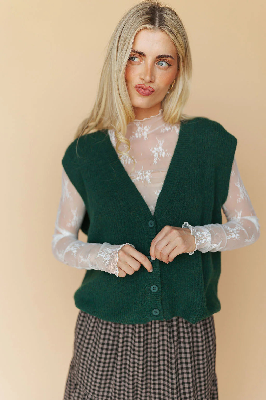 Marion Vest in Green Medium/Large | Henly