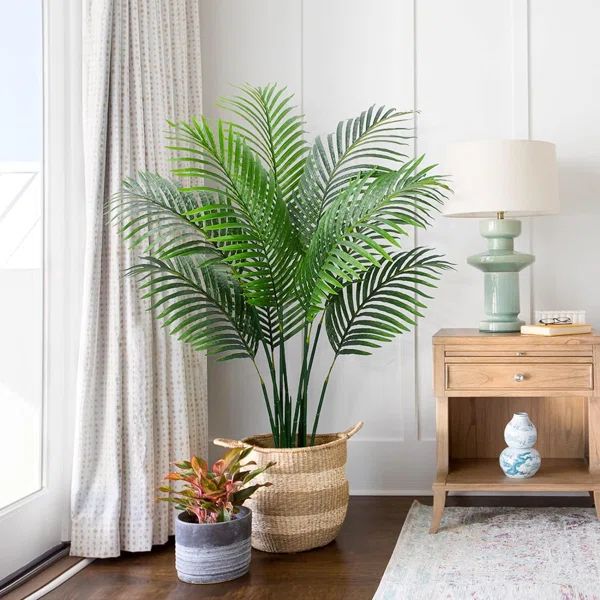 Nueva 47.2'' Faux Palm Tree in Black Plastic Pot | Wayfair North America