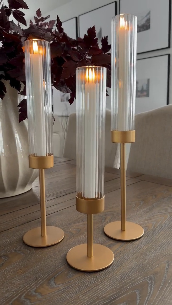 Loving these new candle holders from Amazon — the fluted glass and gold combo gives such an elegant, high-end feel without the price tag. Perfect to style in any room, all year round!

#LTKHome #LTKSaleAlert