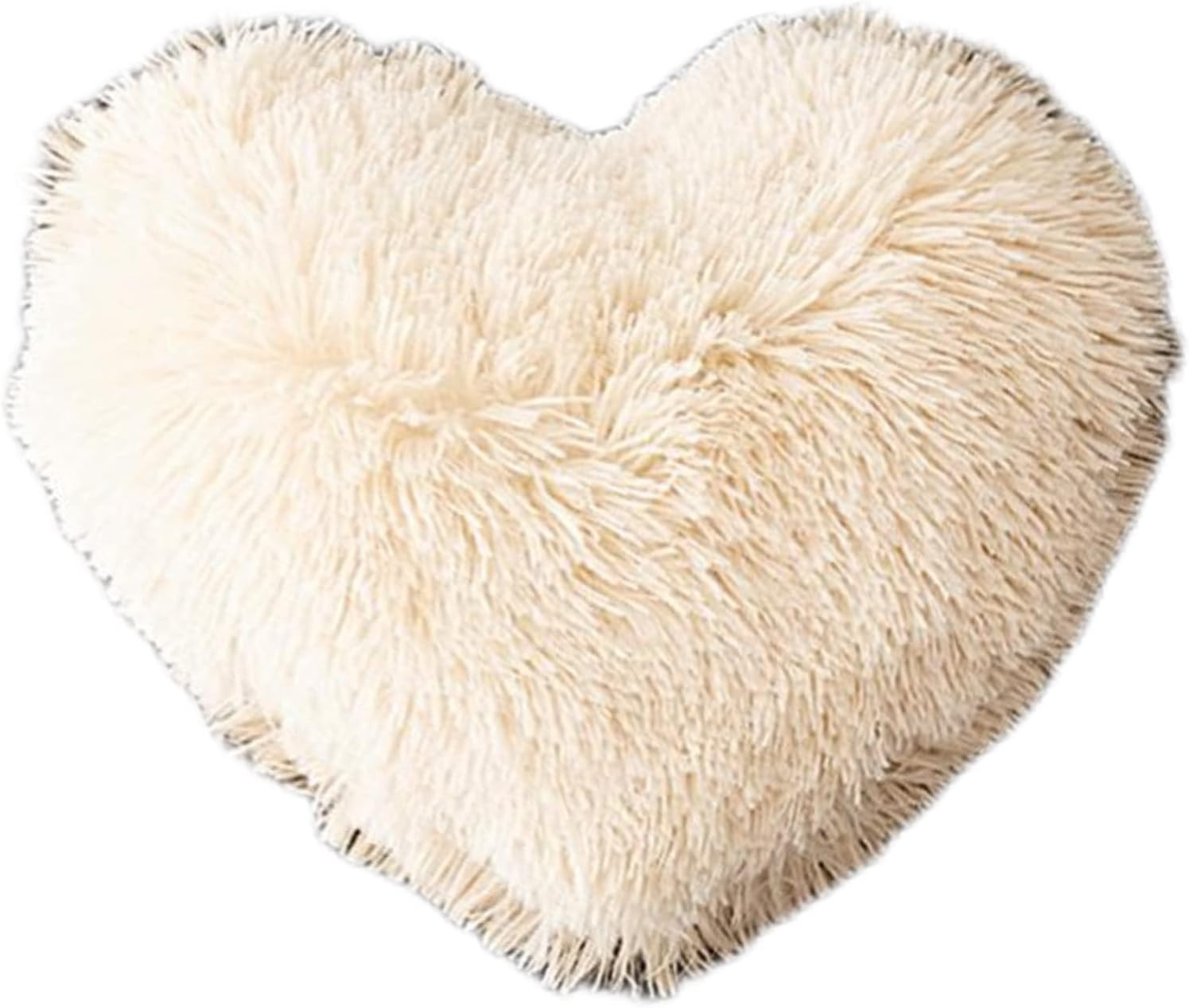 MorroMorn Fluffy Heart Throw Pillows, Shaggy Decorative Pillow for Sofa Couch Bed, Cute Room Deco... | Amazon (US)