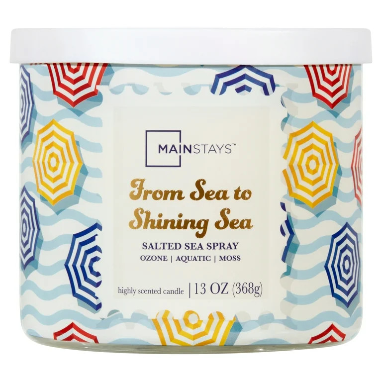 Mainstays 3-Wick Wrapped From Sea to Shining Sea Scented Candle, 13 oz | Walmart (US)