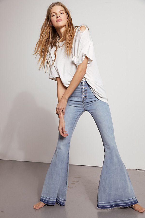 Irreplaceable Flare Jeans by We The Free at Free People, Kent Blue, 31 | Free People (Global - UK&FR Excluded)