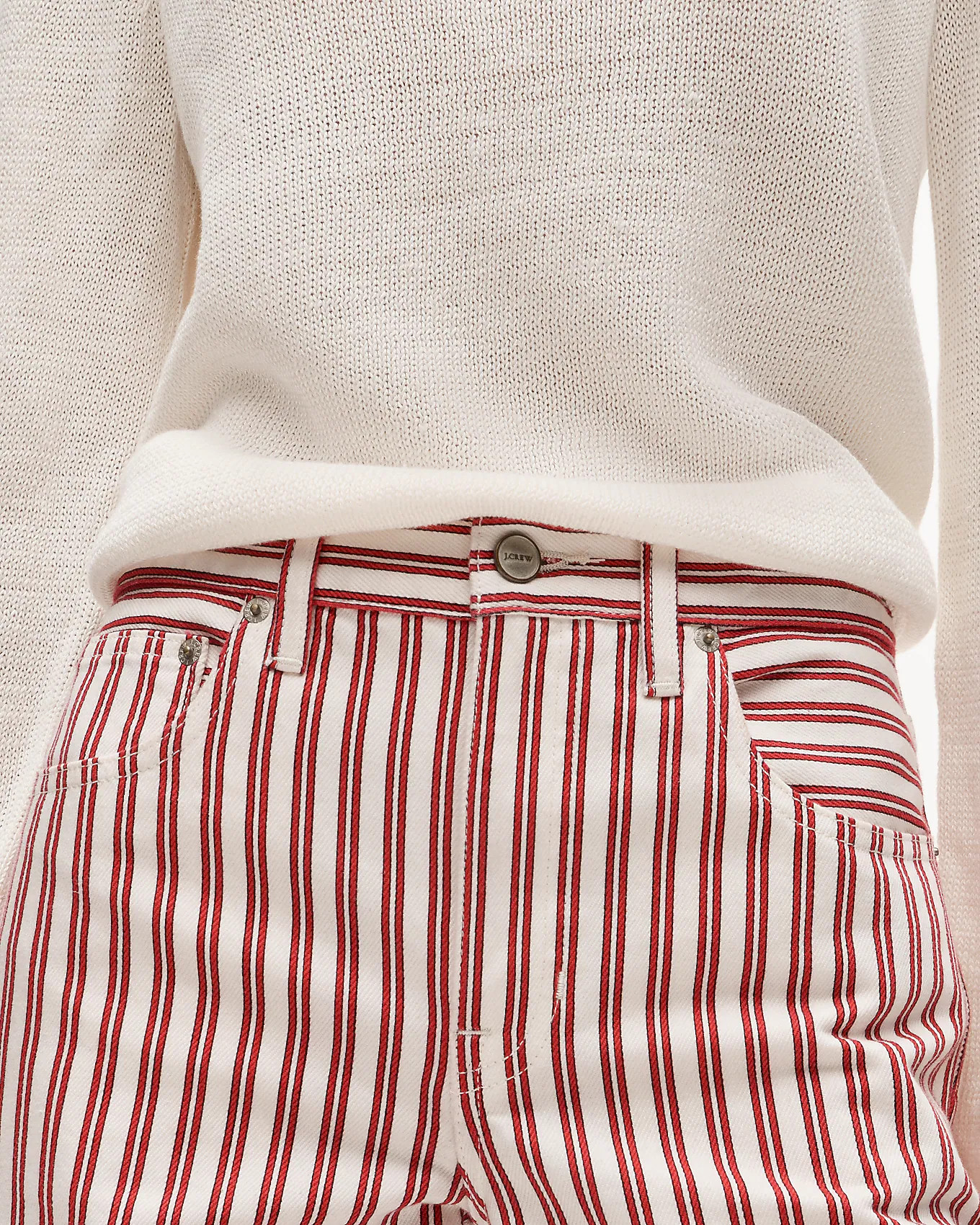 Everyday wide-leg jean in stripe | J. Crew US