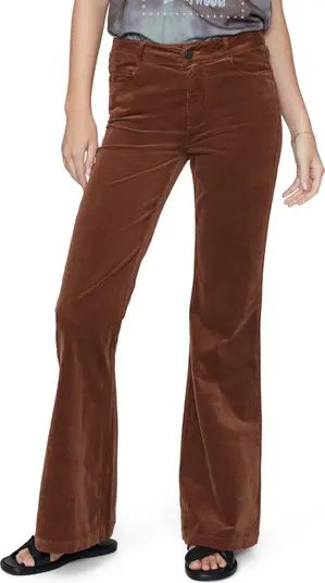 PAIGE Genevieve High Waist Flare Leg Corduroy Pants | Nordstrom | Nordstrom