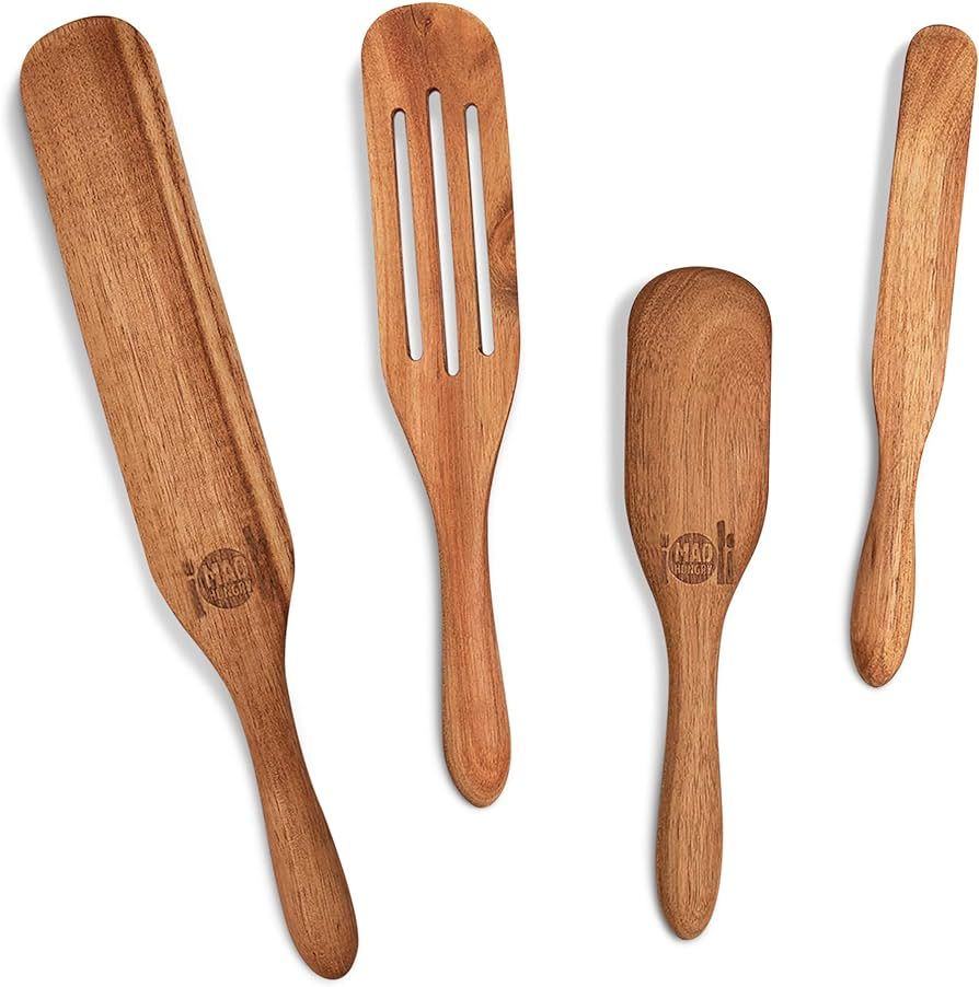 As Seen on TV, Mad Hungry Spurtle 4pc Set, Acacia Premium Wood Finish, Cooking Utensils For Non Stic | Amazon (US)