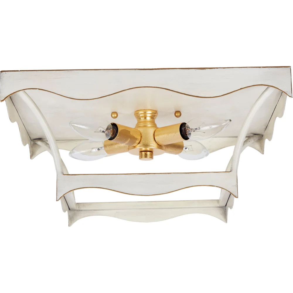 Miriam Cream and Gold Flush Mount | Mintwood Home