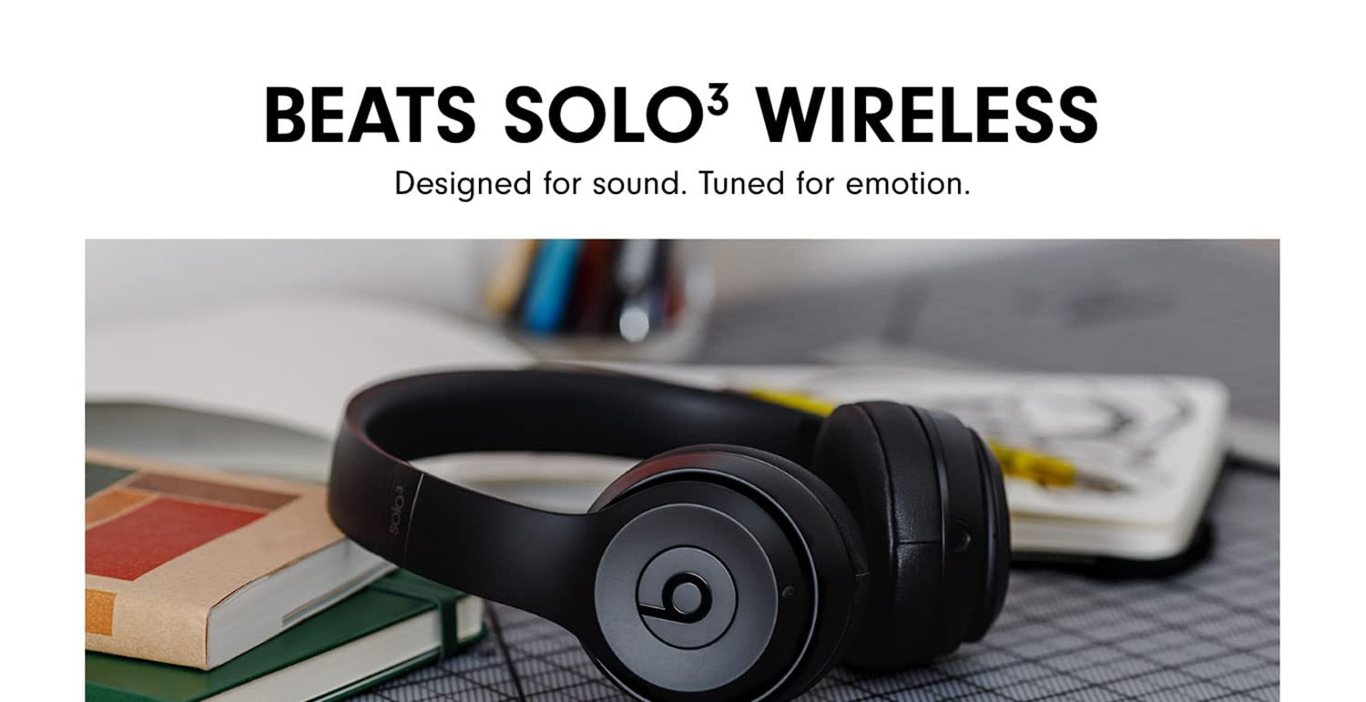 Beats Solo3 Wireless On-Ear Headphones - Apple W1 Headphone Chip, Class 1 Bluetooth, 40 Hours of ... | Amazon (US)