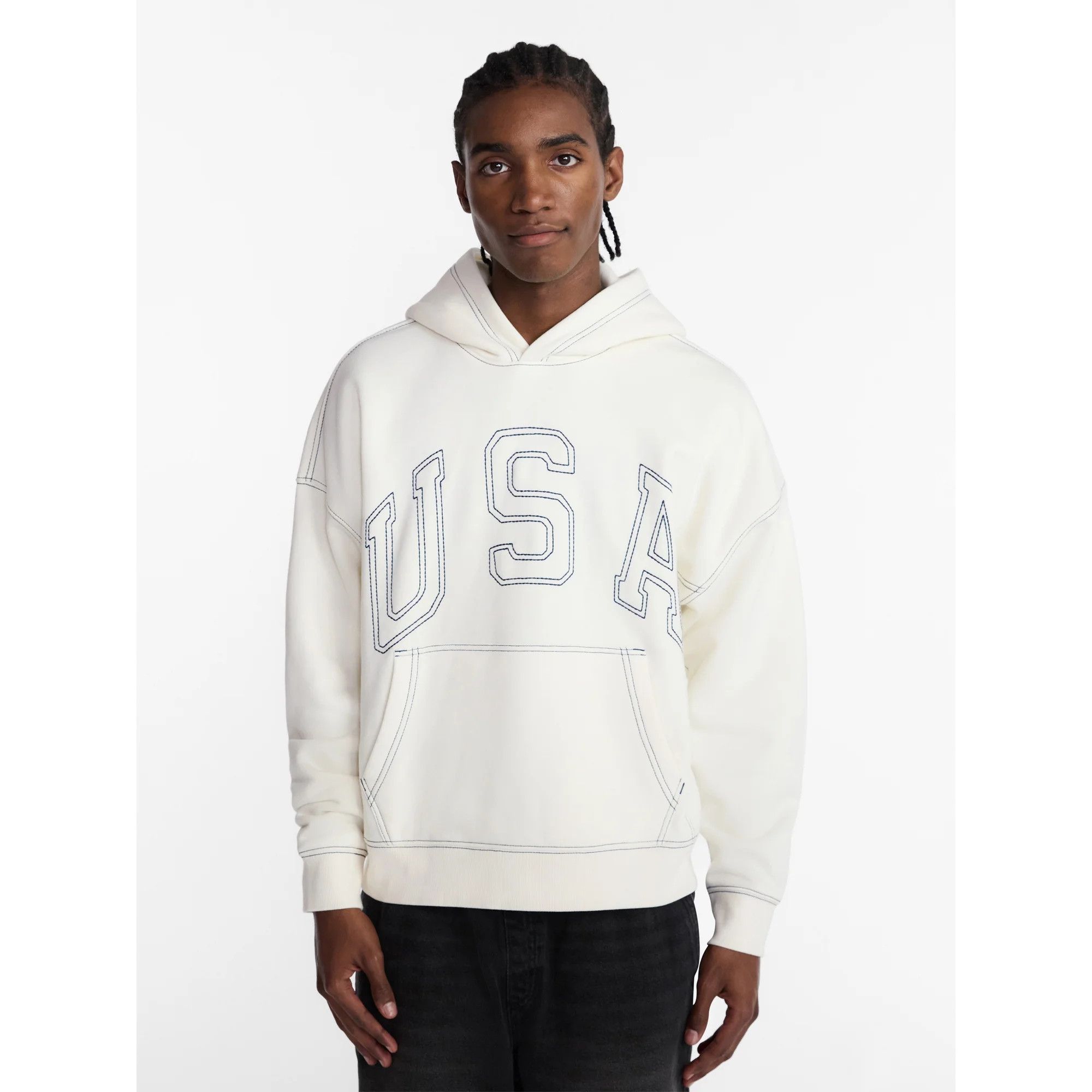 No Boundaries USA Hoodie with Embroidery, Men's XS-4XLT | Walmart (US)