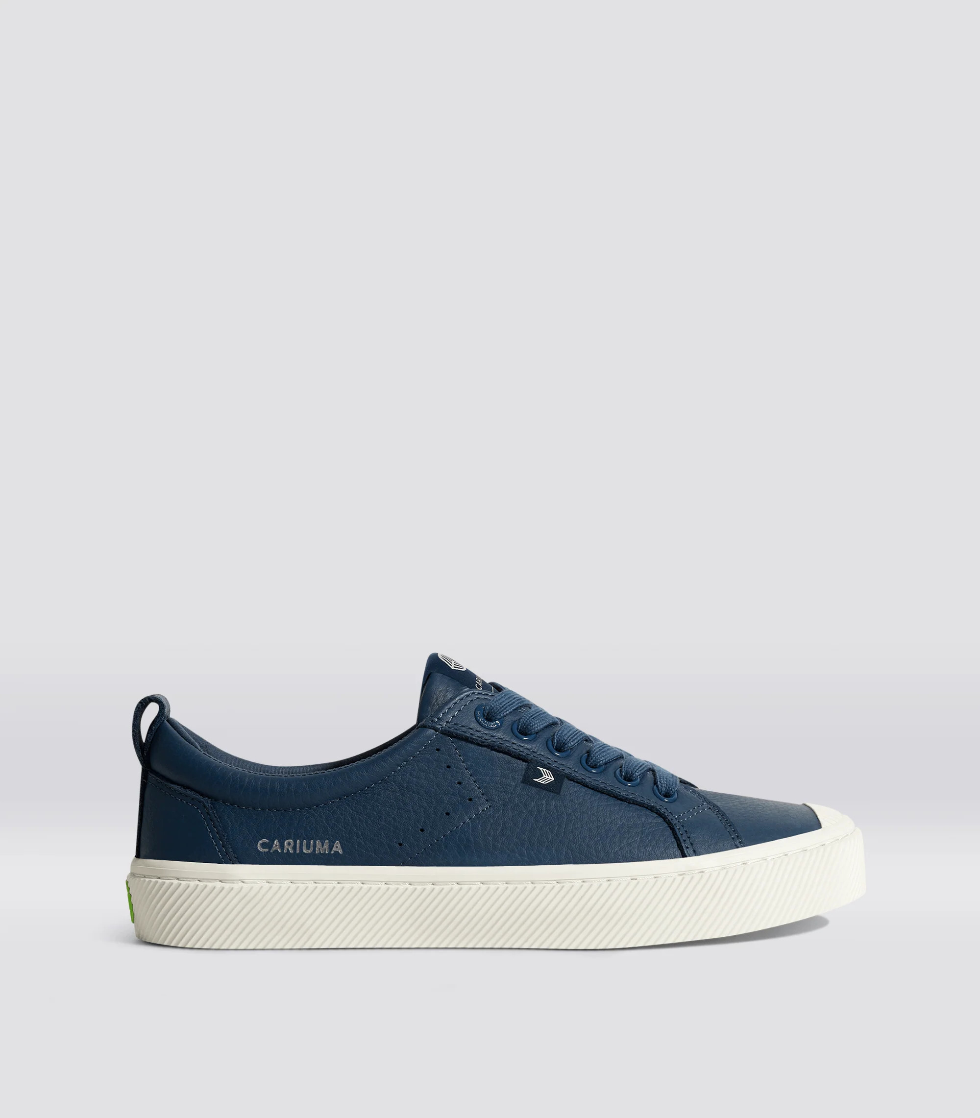 Women's Low Top Dark Denim Premium Leather Sneaker | The OCA Low | Cariuma
