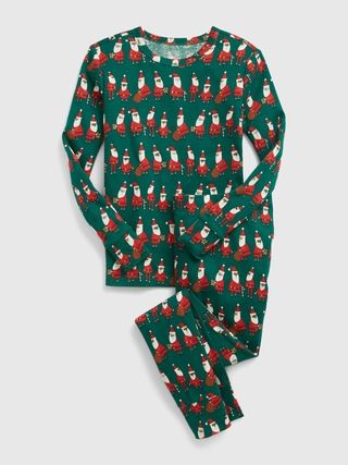 Kids 100% Organic Cotton Santa PJ Set | Gap (US)