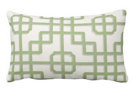 Trellis 12x18 Outdoor Pillow, Green | One Kings Lane