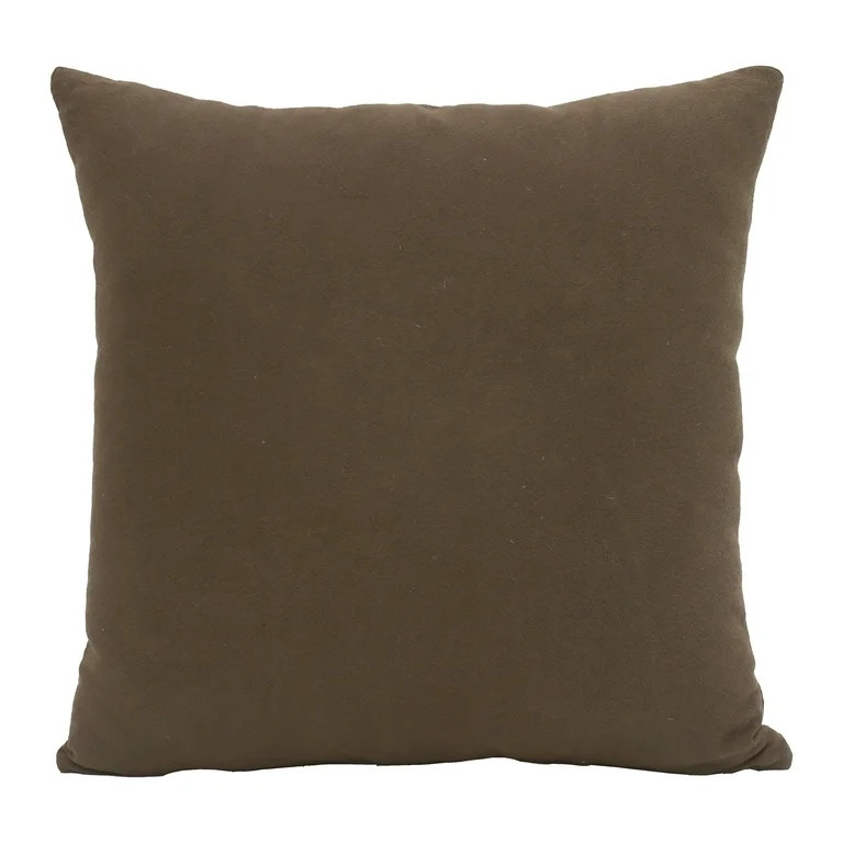 Better Homes & Gardens 20"x20" Brown Embroidery Decorative Throw Pillow | Walmart (US)