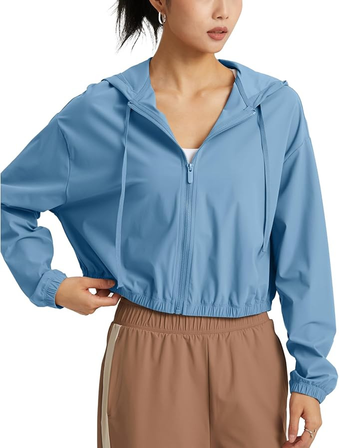 altiland Women's UPF 50+ Sun Protection Cropped Jackets Zip Up Cooling Shirt Athletic Workout Run... | Amazon (US)