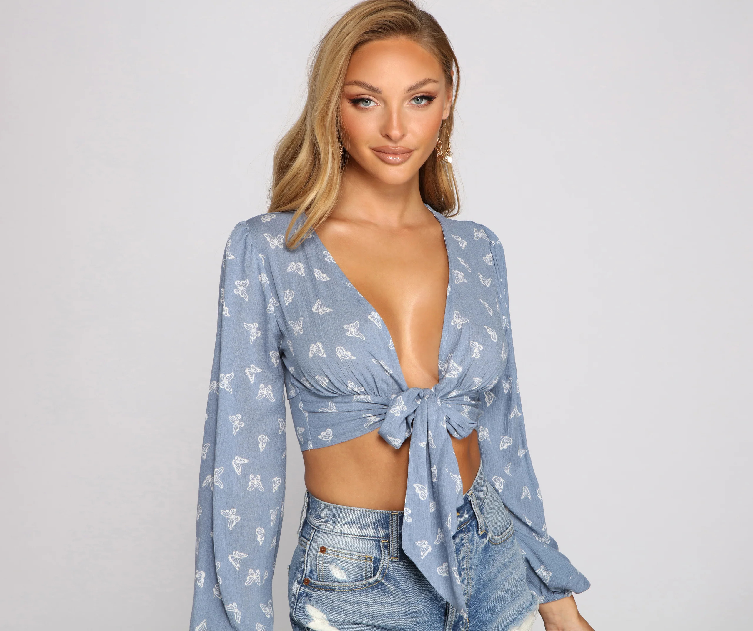 Sweet And Flirty Floral Tie-Front Top | Windsor Stores