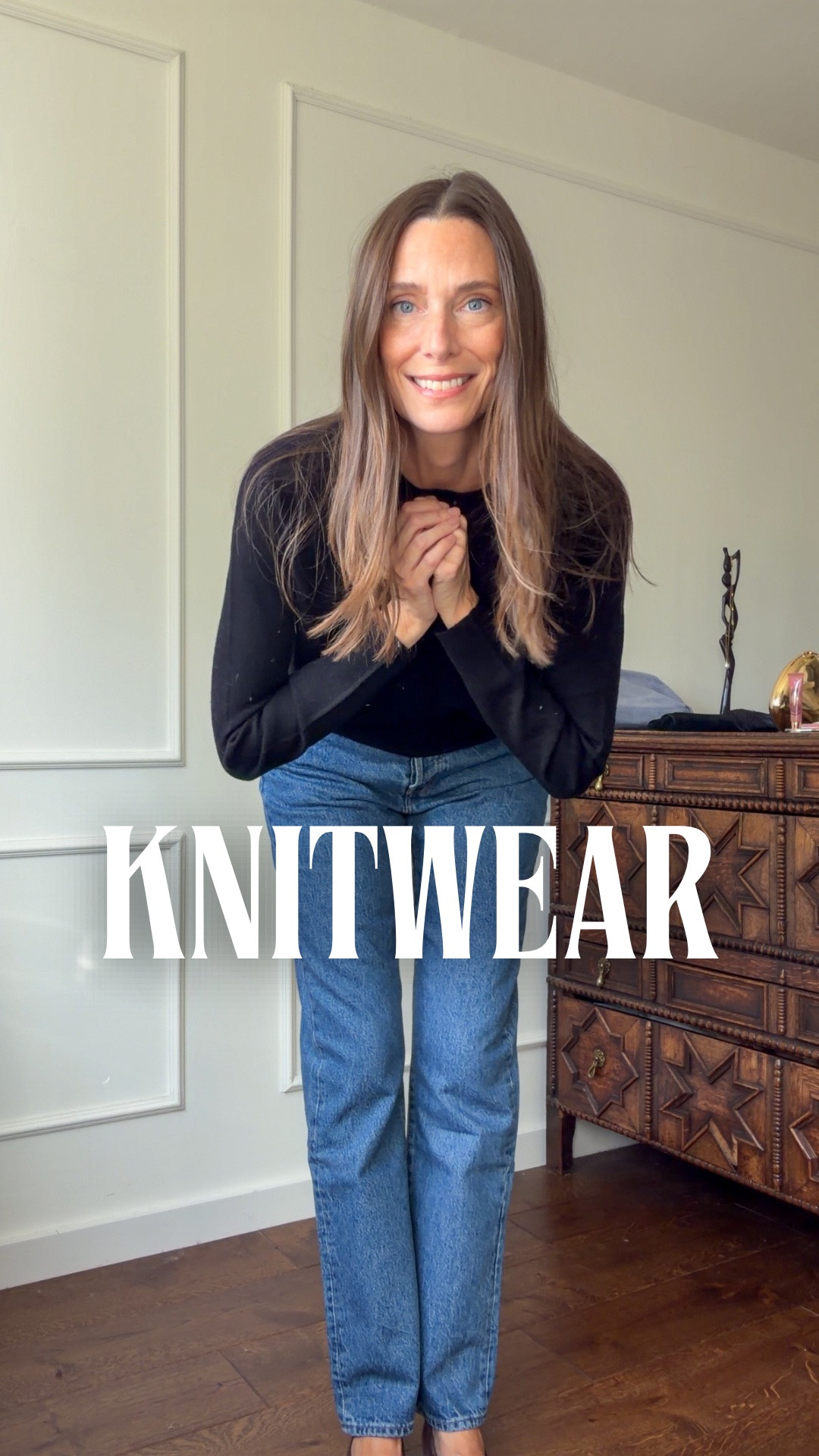 Size info:
Dark brown frogged cardigan, S
Short-sleeved cashmere knit, M
Greige Henley cashmere knit, S
Dark grey brushed-wool jumper, S
Pale blue off-the-shoulder top, S
Mole cashmere jumper, S
Navy cashmere jumper, S
Black wool jumper, S

#LTKuk #LTKautumn #LTKstyletip