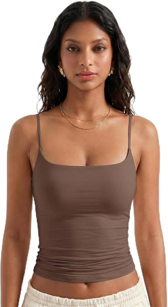 Women Sexy Square Neck Tank Top Summer Y2K Going Out Top Casual Camisole Shirts | Amazon (US)