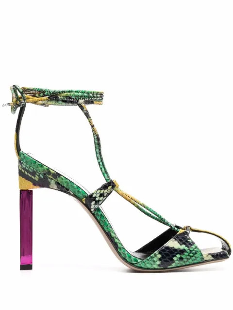 Adele snake-effect sandals | Farfetch (US)