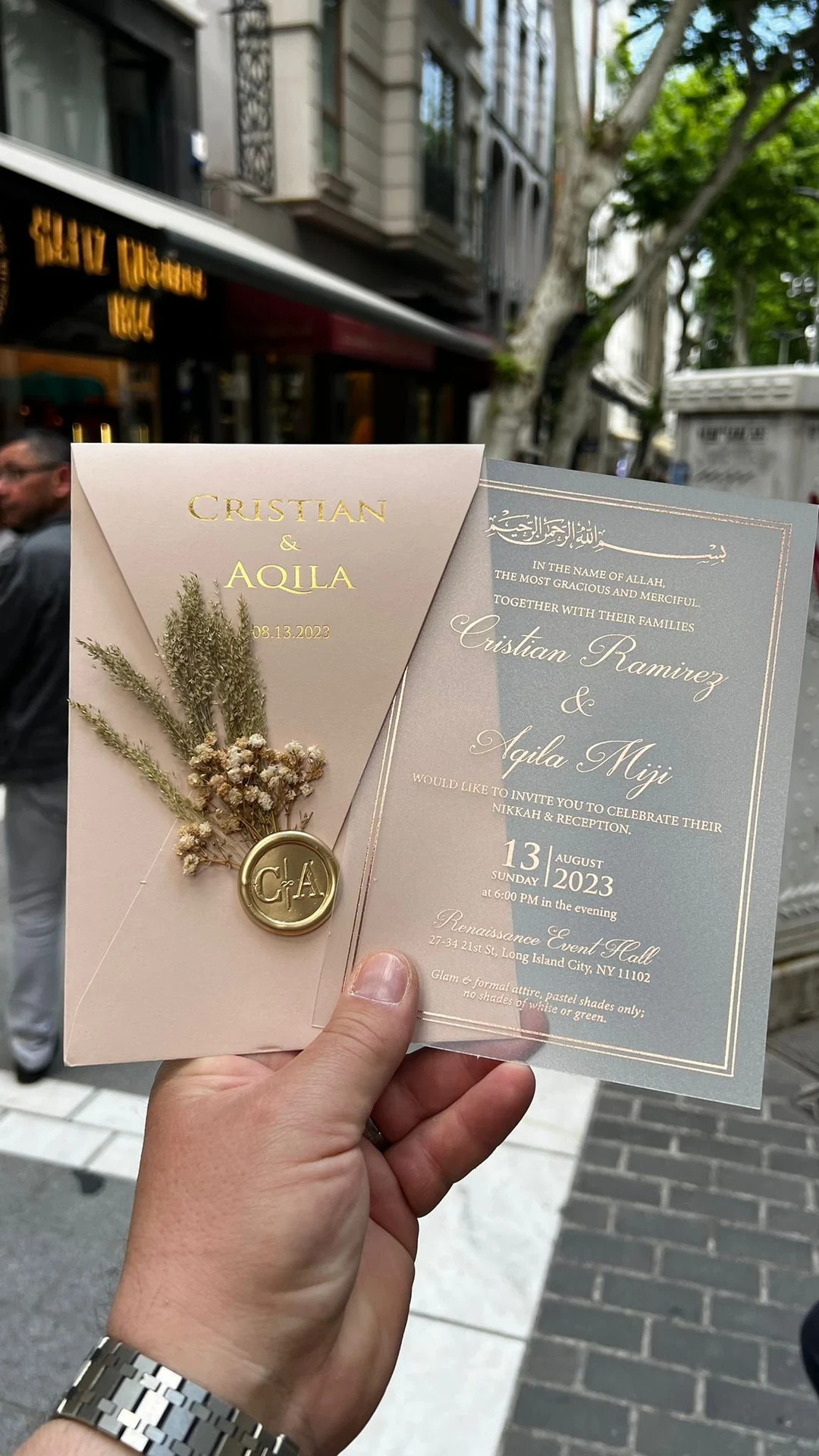 Elegant Acrylic Wedding Invitation with Gold Foil Blush Foil-Stamped: Luxury Modern Wedding Invit... | Etsy (Global)