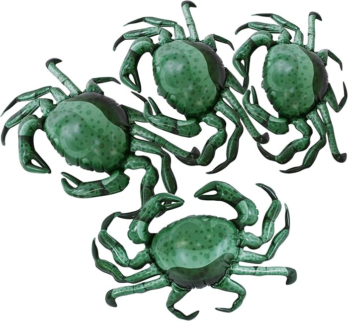 Jet Creations Inflatable Aquatic Animal 4pc Pack: Shark, Dolphin, Goldfish, Starfish, Crab, Pengu... | Amazon (US)