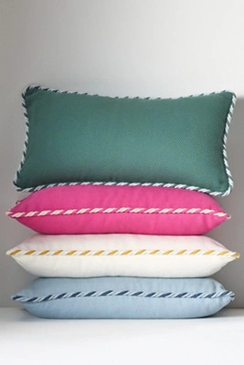 Kayla Cotton Herringbone Pillow | Anthropologie (US)