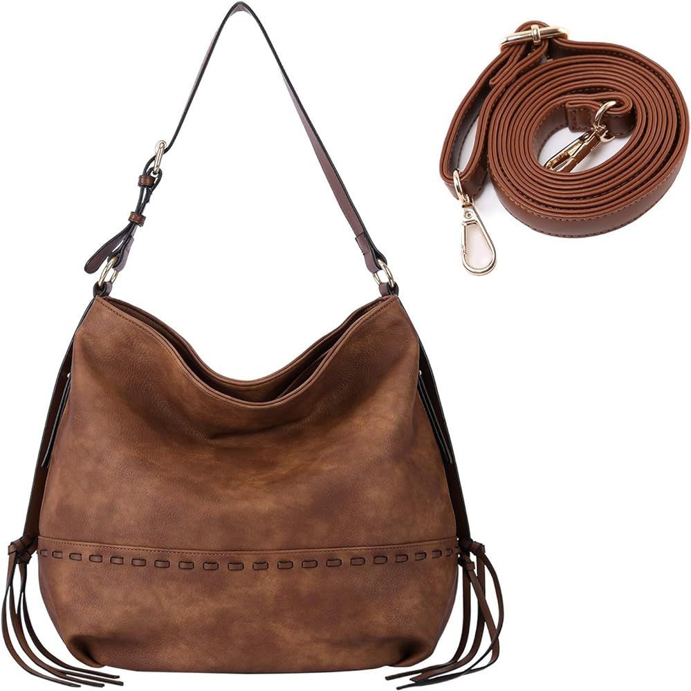 Hobo Purses for Women Ruoxin Vintage Leather Handbags Crossbody Bag | Amazon (US)