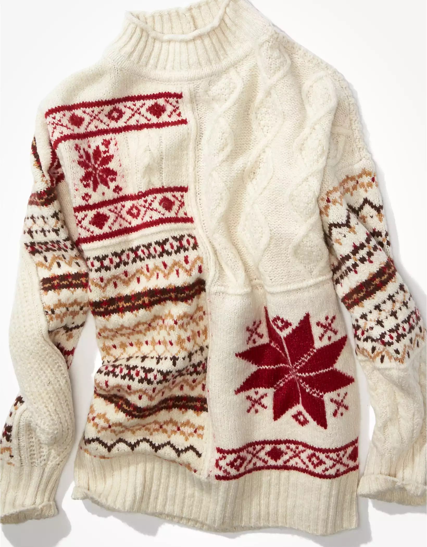 American Eagle Cozy Mixed Stitch Sweater - Winter Outfits 2022 | American Eagle Outfitters (US & CA)