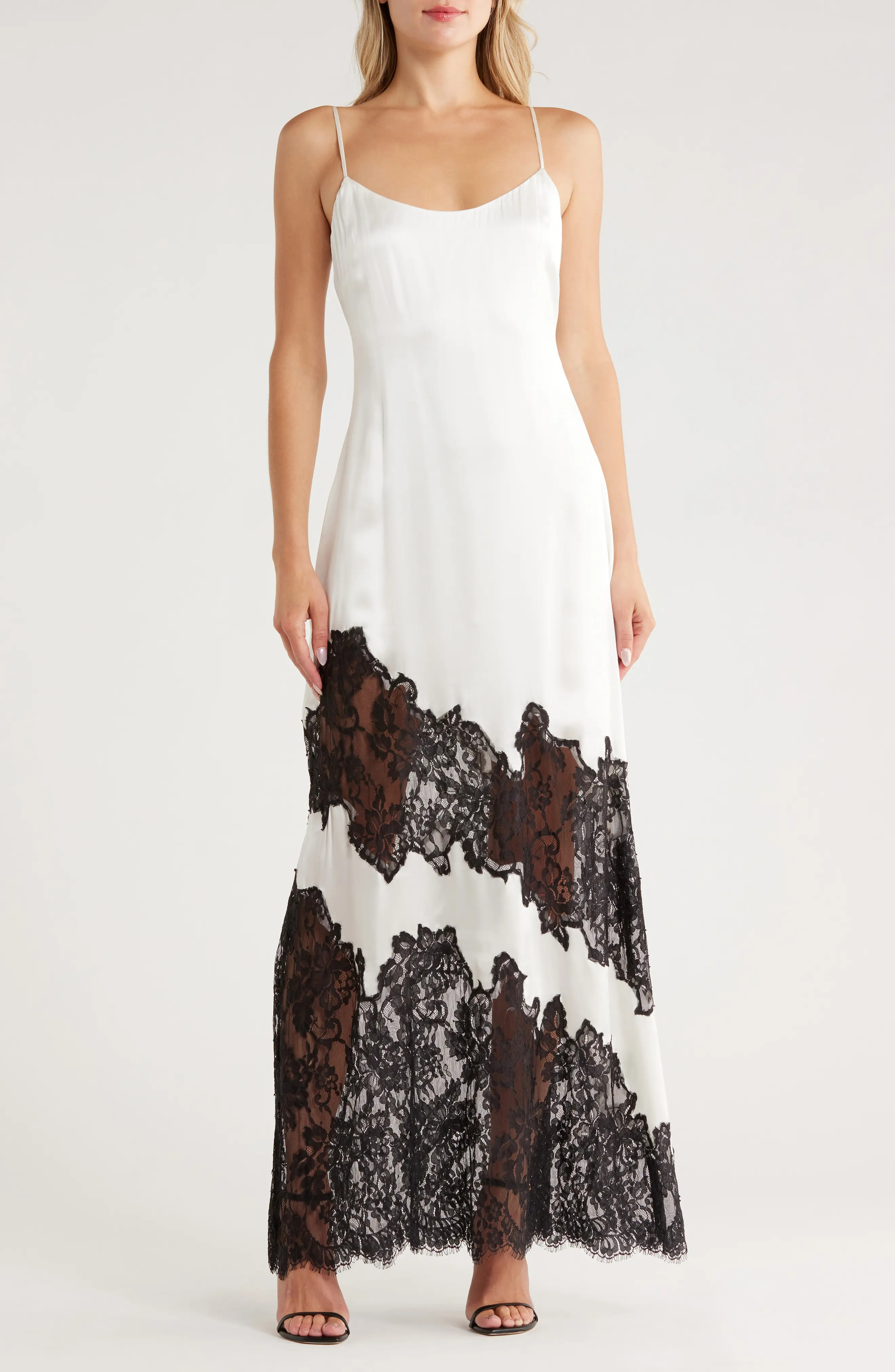 Silvana Lace Inset Silk Gown (Women) | Nordstromrack | Nordstrom Rack