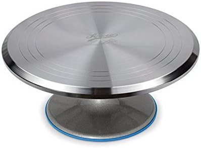Ateco Revolving Cake Decorating Stand Aluminum Turntable and Base, 12-Inch Round | Amazon (US)
