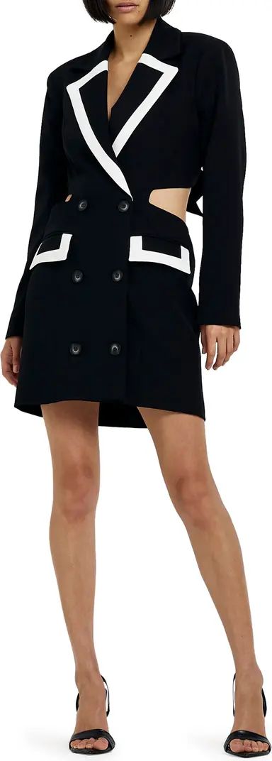 River Island Cutout Long Sleeve Blazer Dress | Nordstrom | Nordstrom