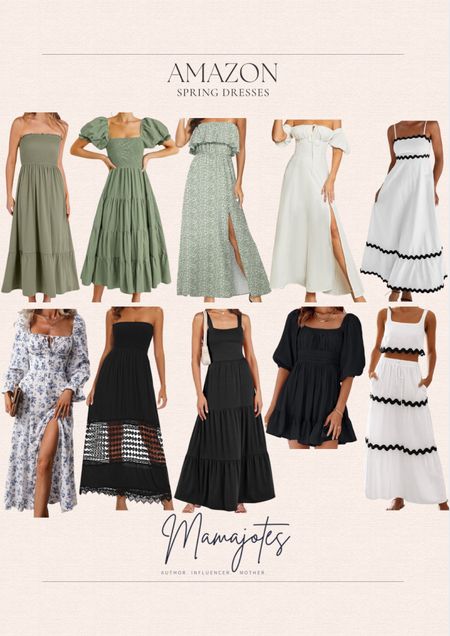 Amazon spring dresses! 

Strapless, sundress, black, white, green, floral, date night 

#LTKfindsunder50 #LTKstyletip #LTKfindsunder100