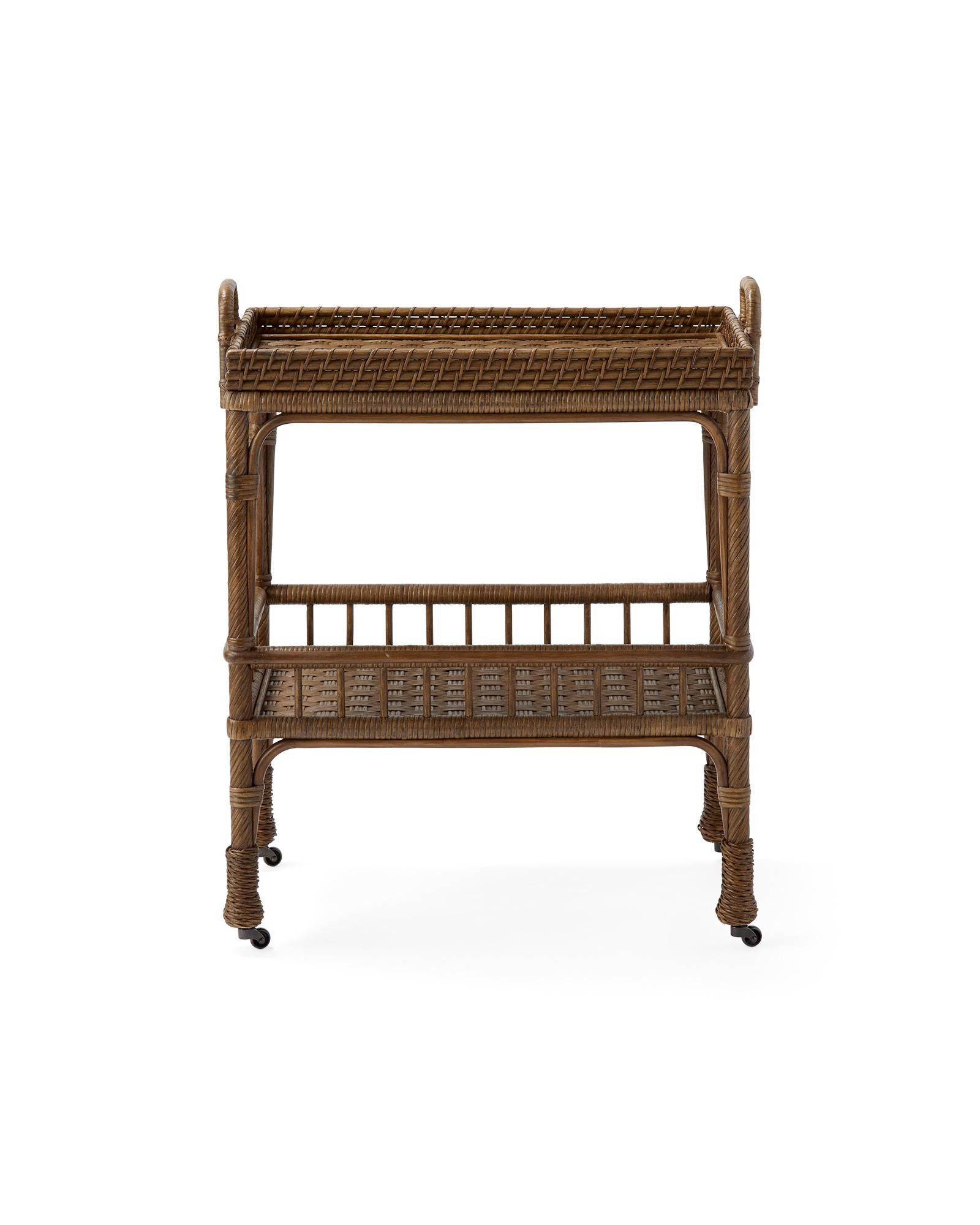 South Seas Rattan Side Cart | Serena and Lily