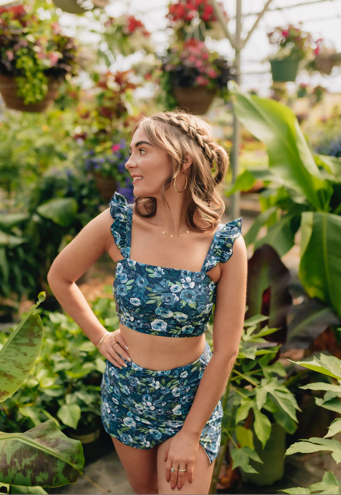 Aria Swim Top - Navy Floral- Final Sale | Desert Sage Swim