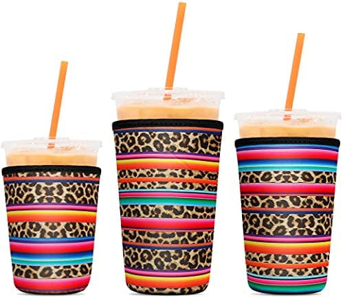 3 Pack Reusable Coffee Sleeves - Tall/Grande, Venti, Trenta - P.LOTOR Soft Cups - Iced Coffee Cozy I | Amazon (US)