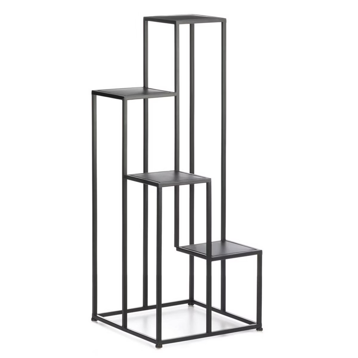 39.25" Indoor/Outdoor Iron Modern Four Tier Plant Stand Black - Zings & Thingz | Target