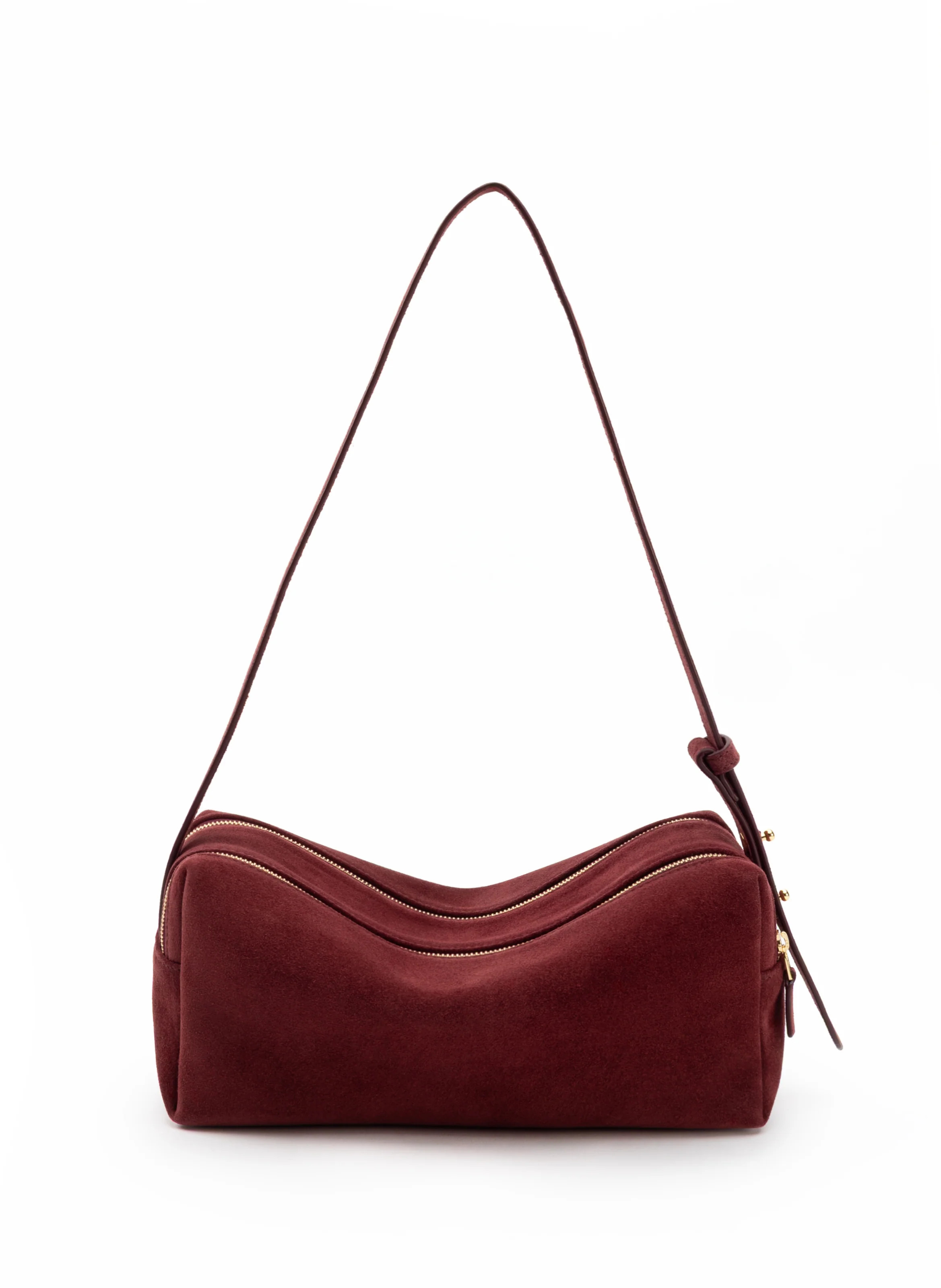 Trousse Suede Burgundy - French Bags for Women - Elleme | Elleme