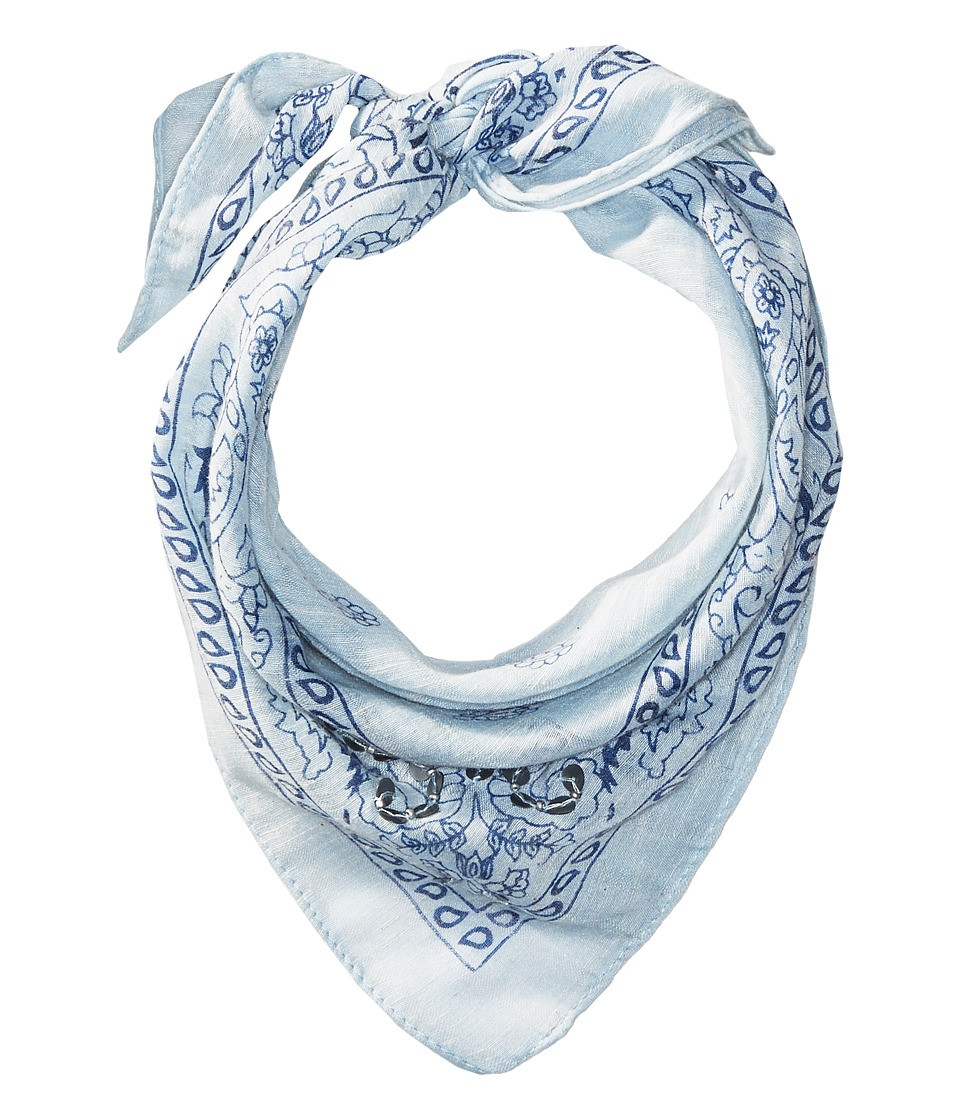 Steve Madden - Light Contrast Bandana Neckerchief (Denim) Scarves | Zappos